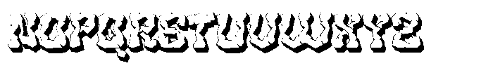 Rockcave 3 D Font LOWERCASE