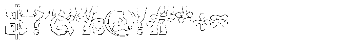 Rockcave Outline Font OTHER CHARS