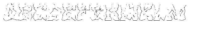 Rockcave Outline Font UPPERCASE