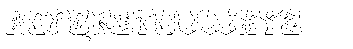 Rockcave Outline Font LOWERCASE