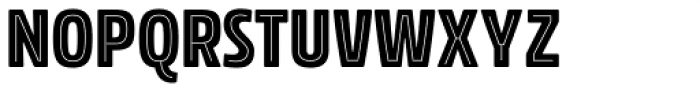 Rockeby Condensed Inline One Font LOWERCASE
