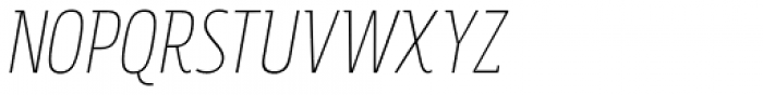 Rockeby Semi Serif Light Italic Font UPPERCASE