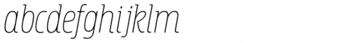 Rockeby Semi Serif Light Italic Font LOWERCASE