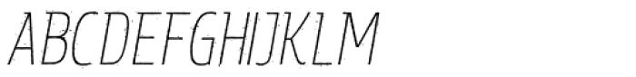 Rockeby Semi Serif Rough Light Italic Font UPPERCASE
