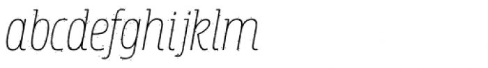 Rockeby Semi Serif Rough Light Italic Font LOWERCASE