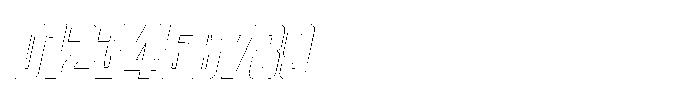 Rockets UM Rockets Outline Slant Font OTHER CHARS