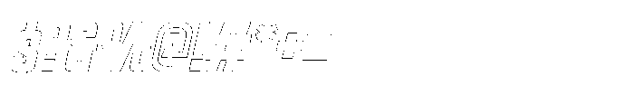 Rockets UM Rockets Outline Slant Font OTHER CHARS