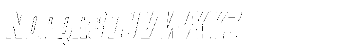 Rockets UM Rockets Outline Slant Font UPPERCASE