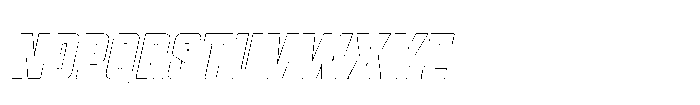 Rockets UM Rockets Outline Slant Font LOWERCASE