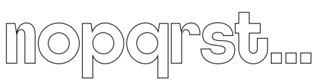 Rockfall Regular Outline Font LOWERCASE