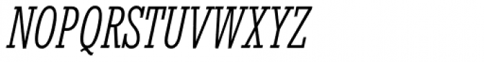 Rockwell Nova Condensed Light Italic Font UPPERCASE