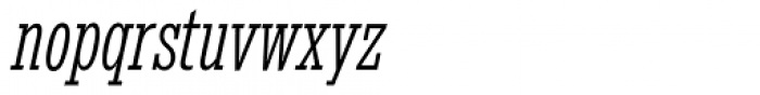 Rockwell Nova Condensed Light Italic Font LOWERCASE
