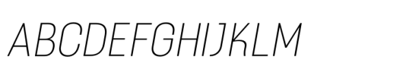 Roclette Pro ELight Italic Font UPPERCASE