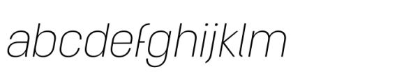 Roclette Pro ELight Italic Font LOWERCASE