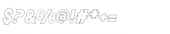 Roclette Pro Line EBold Italic Font OTHER CHARS