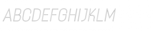 Roclette Pro Line ELight Italic Font UPPERCASE