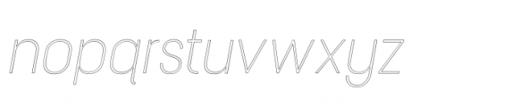 Roclette Pro Line ELight Italic Font LOWERCASE