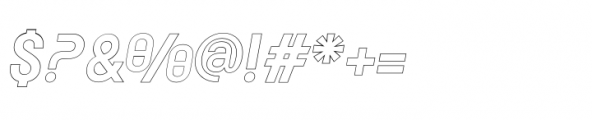 Roclette Pro Line SBold Italic Font OTHER CHARS