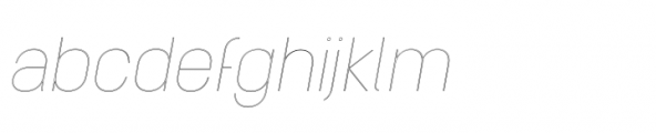 Roclette Pro Line Thin Italic Font LOWERCASE