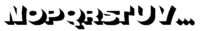 Roften Extrude Font UPPERCASE