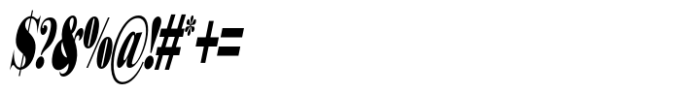 Rogersa Black Condensed Slant Font OTHER CHARS
