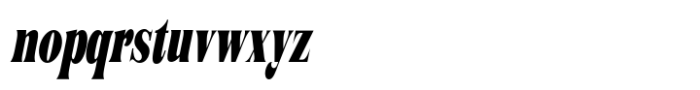Rogersa Black Condensed Slant Font LOWERCASE