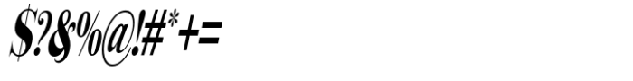 Rogersa Bold Condensed Slant Font OTHER CHARS