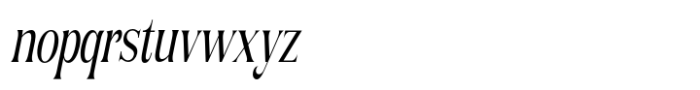 Rogersa Condensed Slant Font LOWERCASE