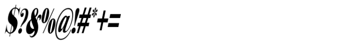 Rogersa Extra Bold Condensed Slant Font OTHER CHARS