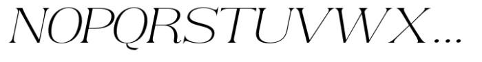 Rogersa Extra Light Expanded Slant Font UPPERCASE