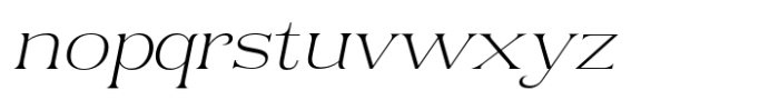 Rogersa Extra Light Expanded Slant Font LOWERCASE