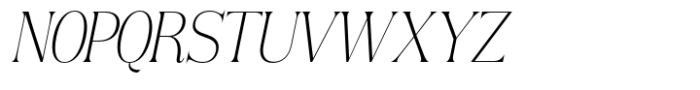 Rogersa Extra Light Sem Condensed Italic Font UPPERCASE