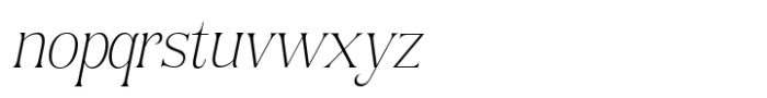 Rogersa Extra Light Sem Condensed Italic Font LOWERCASE