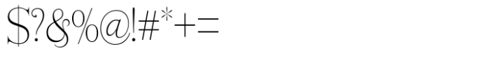 Rogersa Extra Light Semi Condensed Font OTHER CHARS