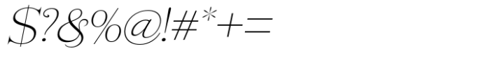 Rogersa Extra Light Slant Font OTHER CHARS