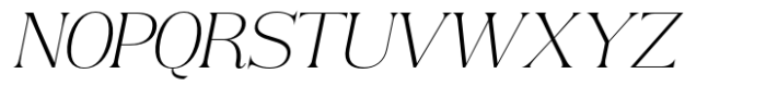 Rogersa Extra Light Slant Font UPPERCASE