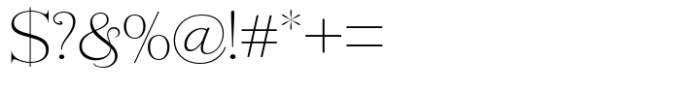 Rogersa Extra Light Font OTHER CHARS