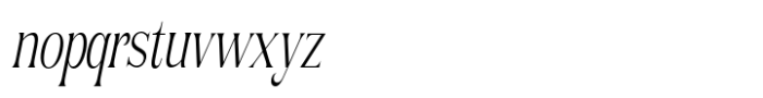Rogersa Light Condensed Slant Font LOWERCASE