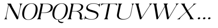 Rogersa Light Expanded Slant Font UPPERCASE