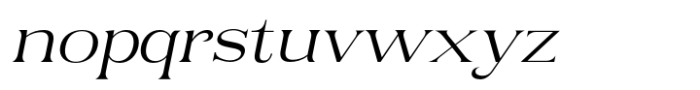 Rogersa Light Expanded Slant Font LOWERCASE