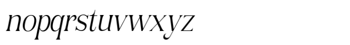 Rogersa Light Semi Condensed Slant Font LOWERCASE