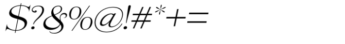 Rogersa Light Semi Expanded Slant Font OTHER CHARS