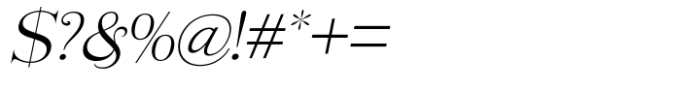 Rogersa Light Slant Font OTHER CHARS