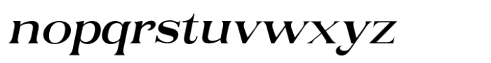 Rogersa Medium Expanded Slant Font LOWERCASE