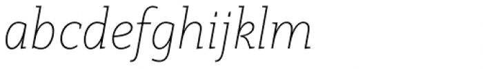 Rogliano Thin Italic Font LOWERCASE