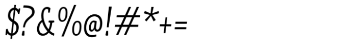 RoglianoPro Condensed Light Italic Font OTHER CHARS