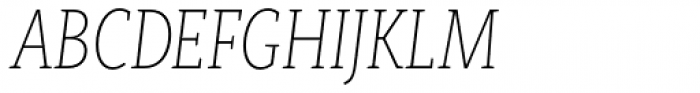 RoglianoPro Condensed Thin Italic Font UPPERCASE
