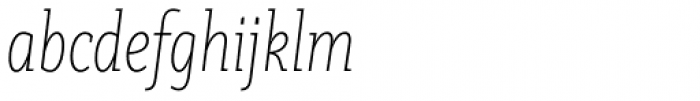 RoglianoPro Condensed Thin Italic Font LOWERCASE