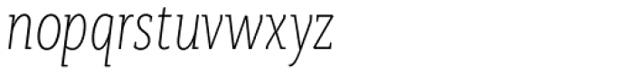 RoglianoPro Condensed Thin Italic Font LOWERCASE