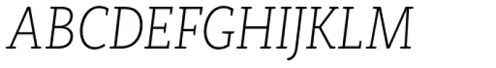 RoglianoPro Semi Condensed Extra Light Italic Font UPPERCASE